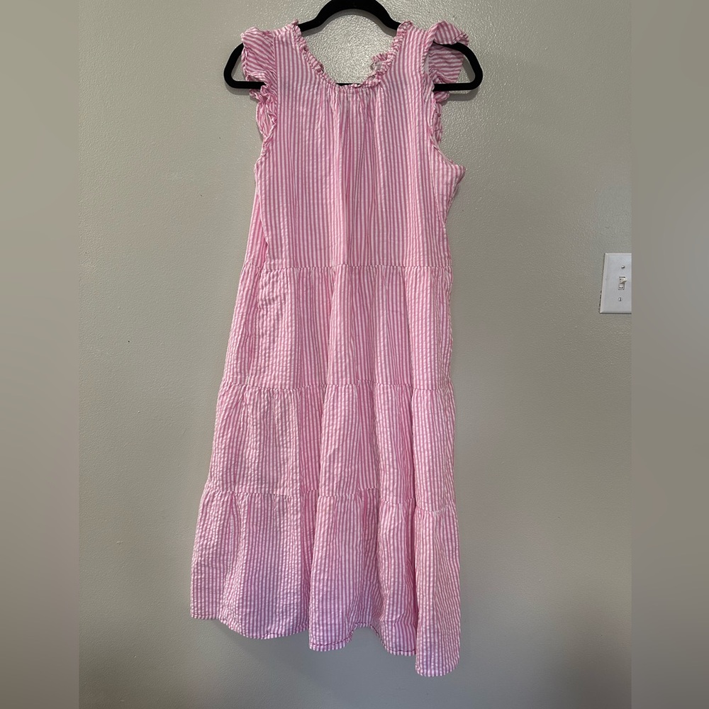 Charter Club size PL pink and white stripped dress